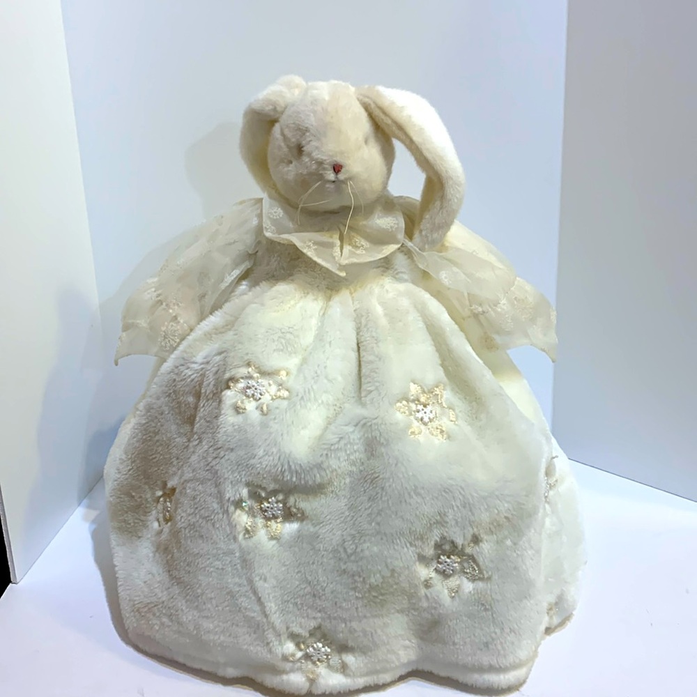 Bunnies by the Bay 22” large bunny decor snowflake dress